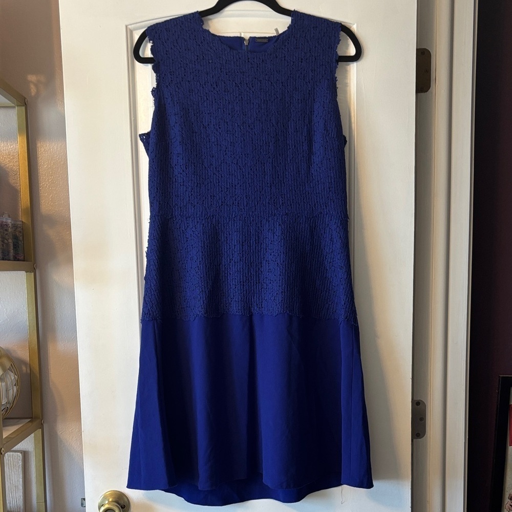 Elie Tahari Deep Blue Midi Dress